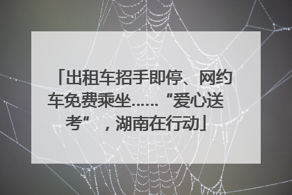 出租车招手即停、网约车免费乘坐……“爱心送考”，湖南在行动