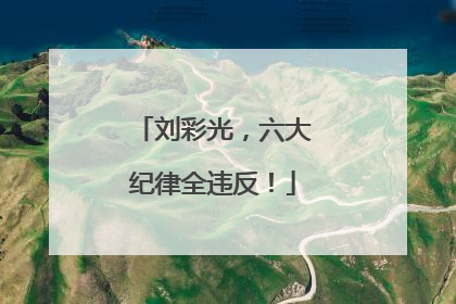 刘彩光，六大纪律全违反！