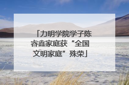 力明学院学子陈睿鑫家庭获“全国文明家庭”殊荣