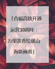 合福高铁开通运营10周年：万里茶香绘就山海新画卷