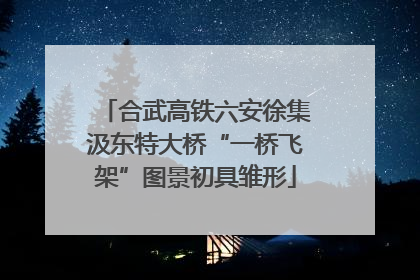 合武高铁六安徐集汲东特大桥“一桥飞架”图景初具雏形