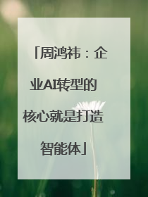 周鸿祎：企业AI转型的核心就是打造智能体