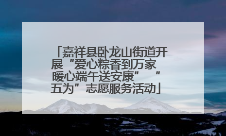 嘉祥县卧龙山街道开展“爱心粽香到万家 暖心端午送安康” “五为”志愿服务活动