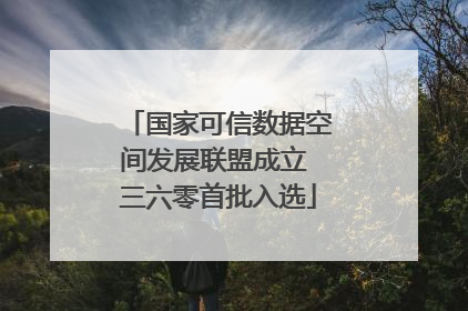 国家可信数据空间发展联盟成立 三六零首批入选