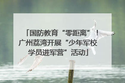 国防教育“零距离”！广州荔湾开展“少年军校学员进军营”活动