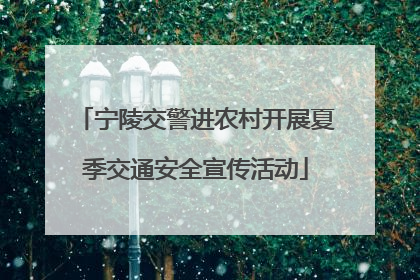 宁陵交警进农村开展夏季交通安全宣传活动