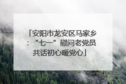 安阳市龙安区马家乡：“七一”慰问老党员 共话初心暖党心