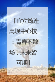 宜宾筠连蒿坝中心校：青春不散场，未来皆可期