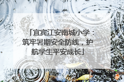 宜宾江安南城小学：筑牢暑期安全防线，护航学生平安成长