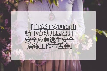 宜宾江安四面山镇中心幼儿园召开安全应急逃生安全演练工作布置会