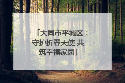 大同市平城区：守护折翼天使 共筑幸福家园
