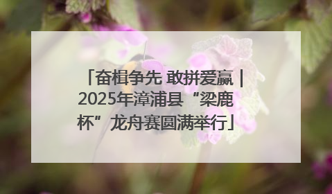 奋楫争先 敢拼爱赢｜2025年漳浦县“梁鹿杯”龙舟赛圆满举行