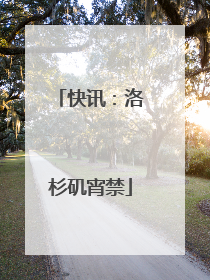 快讯：洛杉矶宵禁