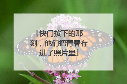 快门按下的那一刻，他们把青春存进了照片里