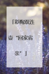 彩陶双连壶“回家省亲”