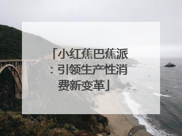 小红蕉巴蕉派：引领生产性消费新变革