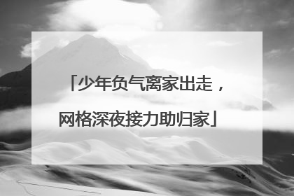 少年负气离家出走，网格深夜接力助归家