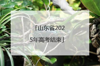 山东省2025年高考结束