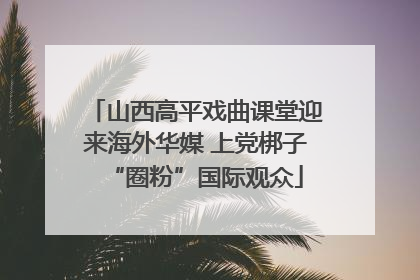 山西高平戏曲课堂迎来海外华媒 上党梆子“圈粉”国际观众