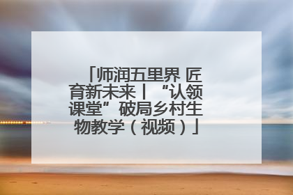 师润五里界 匠育新未来丨“认领课堂”破局乡村生物教学（视频）