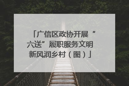 广信区政协开展“六送”履职服务文明新风润乡村（图）