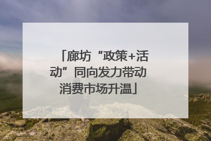廊坊“政策+活动”同向发力带动消费市场升温