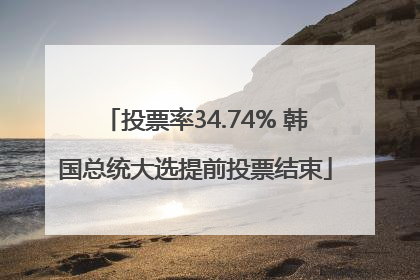 投票率34.74% 韩国总统大选提前投票结束
