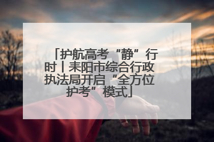 护航高考“静”行时丨耒阳市综合行政执法局开启“全方位护考”模式