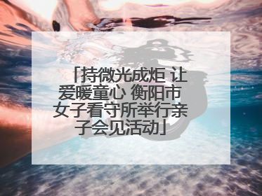 持微光成炬 让爱暖童心 衡阳市女子看守所举行亲子会见活动