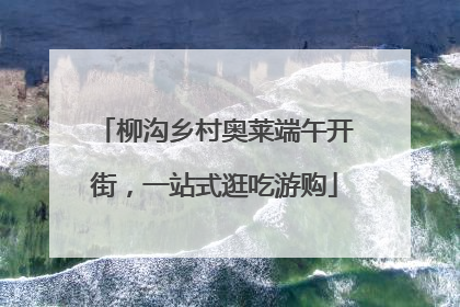 柳沟乡村奥莱端午开街，一站式逛吃游购