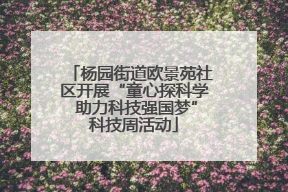 杨园街道欧景苑社区开展“童心探科学 助力科技强国梦”科技周活动
