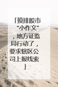 摸排股市“小作文”，地方证监局行动了，要求辖区公司上报线索