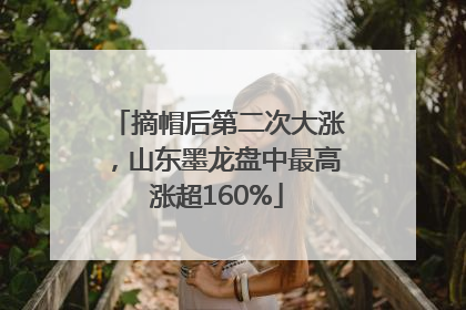 摘帽后第二次大涨，山东墨龙盘中最高涨超160%