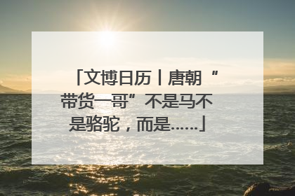 文博日历丨唐朝“带货一哥”不是马不是骆驼，而是……
