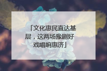 文化惠民直达基层，这两场豫剧好戏唱响惠济