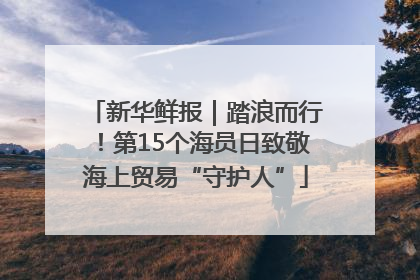 新华鲜报｜踏浪而行！第15个海员日致敬海上贸易“守护人”