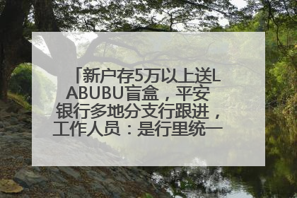 新户存5万以上送LABUBU盲盒，平安银行多地分支行跟进，工作人员：是行里统一的，进货渠道不清楚