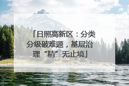 日照高新区：分类分级破难题，基层治理“精”无止境