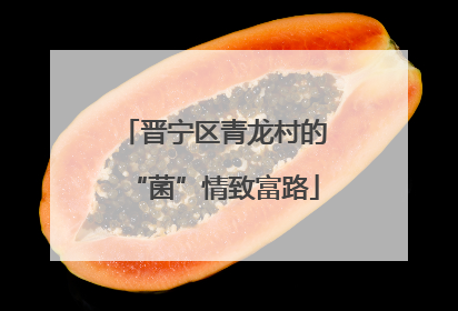 晋宁区青龙村的“菌”情致富路