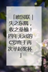 欧国联｜失之东隅，收之桑榆！四年无冠的C罗终于再次举起奖杯