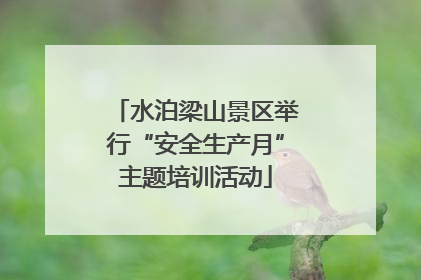 水泊梁山景区举行“安全生产月”主题培训活动