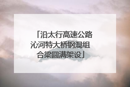 沿太行高速公路沁河特大桥钢混组合梁圆满架设
