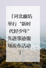 河北廊坊举行“新时代好少年”先进事迹现场发布活动