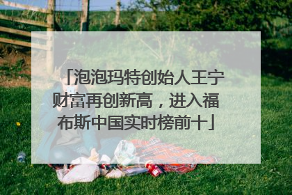 泡泡玛特创始人王宁财富再创新高，进入福布斯中国实时榜前十