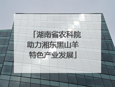 湖南省农科院助力湘东黑山羊特色产业发展