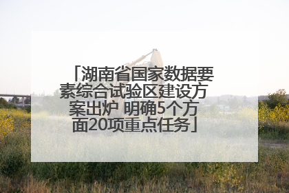 湖南省国家数据要素综合试验区建设方案出炉 明确5个方面20项重点任务