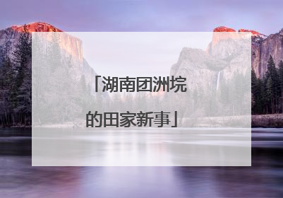 湖南团洲垸的田家新事