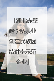 湖北赤壁赵李桥茶业创建民族团结进步示范企业