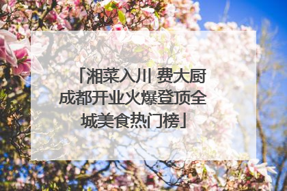 湘菜入川 费大厨成都开业火爆登顶全城美食热门榜