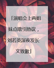 演唱会上两姐妹点歌引热议，刘若英深夜发长文致歉